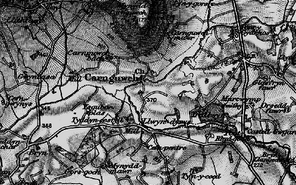 Old map of Llwyndyrys in 1899