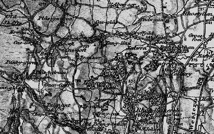 Old map of Llwyneinion in 1897