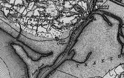 Old map of Ynys Cyngar in 1899