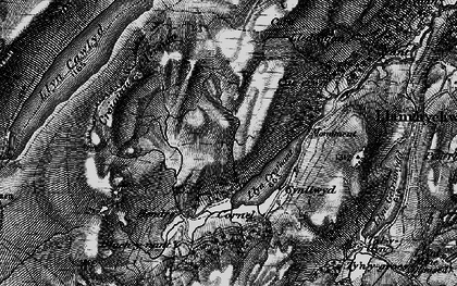 Old map of Llyn Crafnant in 1899