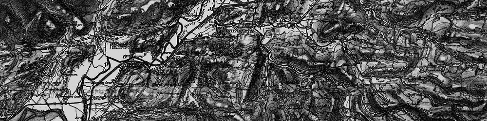 Old map of Llyn Glanmerin in 1899
