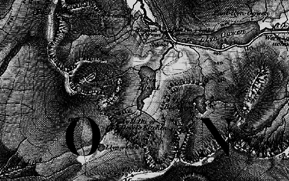 Old map of Tryfan in 1899