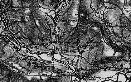 Old map of Llywel in 1898