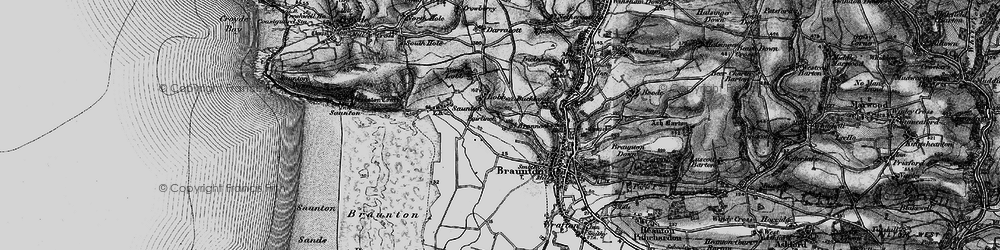 Old map of Lobb in 1897