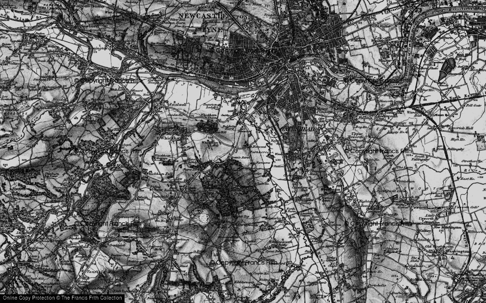 Old Map of Lobley Hill, 1898 in 1898