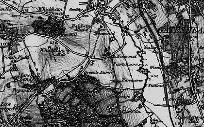 Old map of Lobley Hill in 1898