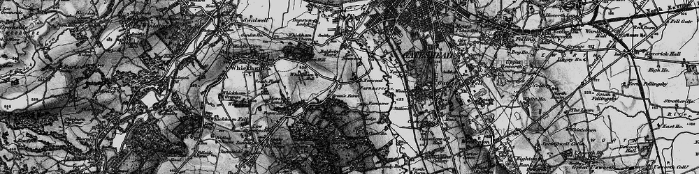 Old map of Lobley Hill in 1898