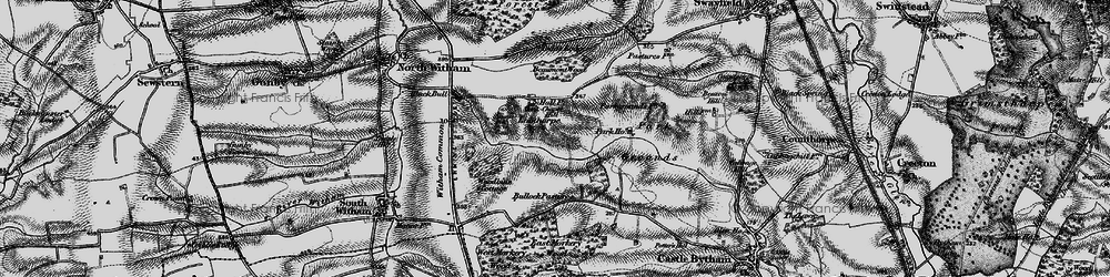 Old map of Beaumont Wood in 1895