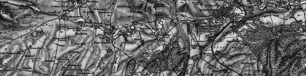 Old map of Lockeridge in 1898