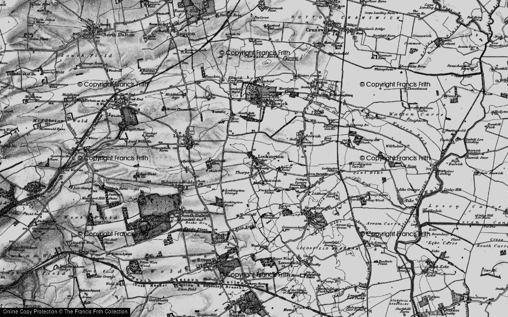 Old Map of Historic Map covering Windmill Whin in 1898