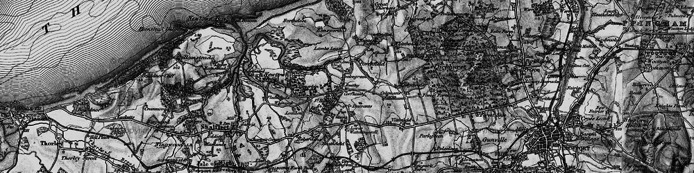 Old map of Bulls Wood in 1895