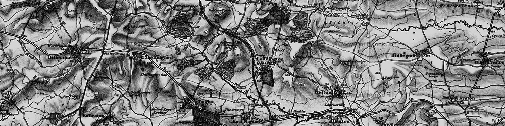 Old map of Launde Abbey in 1899
