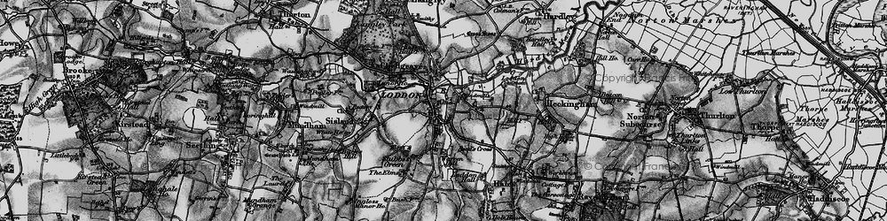 Old map of Loddon in 1898