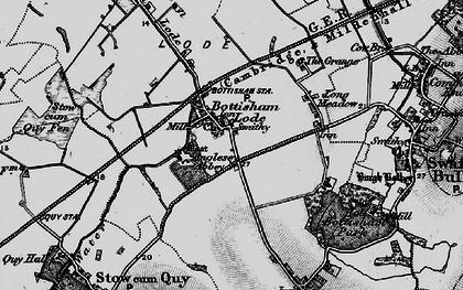 Old map of Lode in 1898