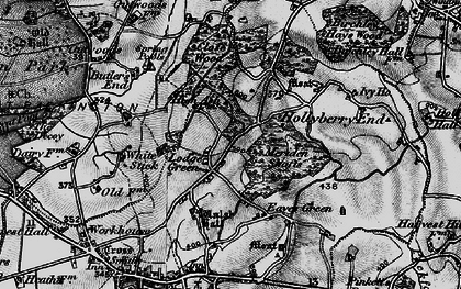 Old map of Lodge Green in 1899