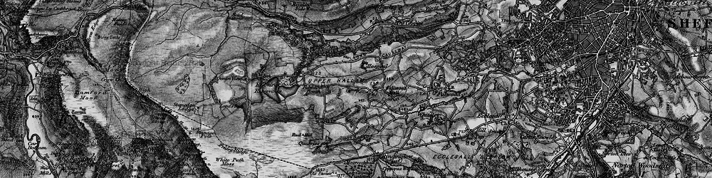 Old map of Lodge Moor in 1896
