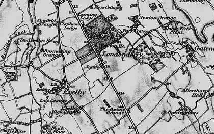 Old map of Londonderry in 1897