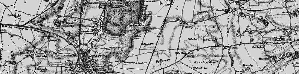 Old map of Alma Wood in 1895