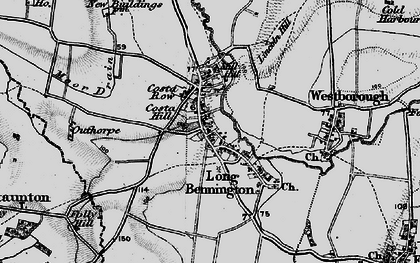 Old map of Long Bennington in 1899