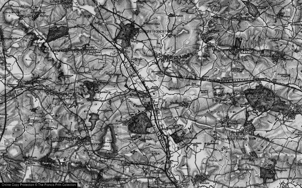 Old Map of Long Buckby Wharf, 1898 in 1898
