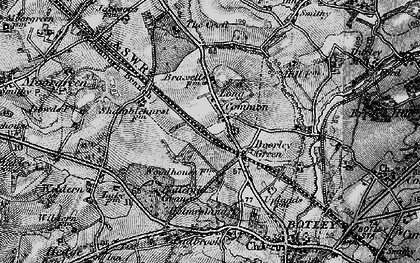 Old map of Long Common in 1895