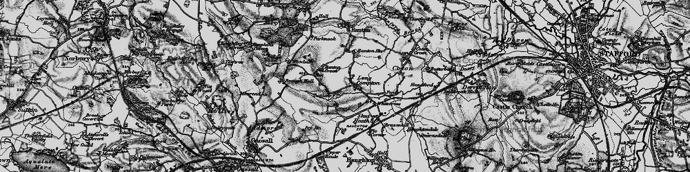 Old map of Long Compton in 1897