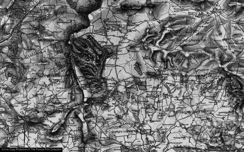 Old Map of Long Cross, 1898 in 1898