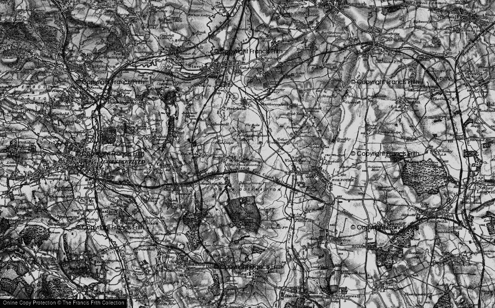 Old Map of Long Duckmanton, 1896 in 1896