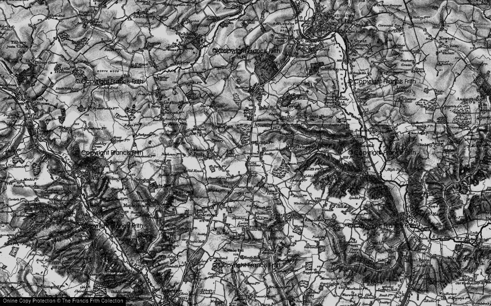 Old Map of Long Gardens, 1895 in 1895