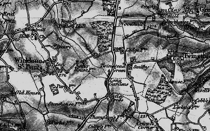 Old map of Long Gardens in 1895