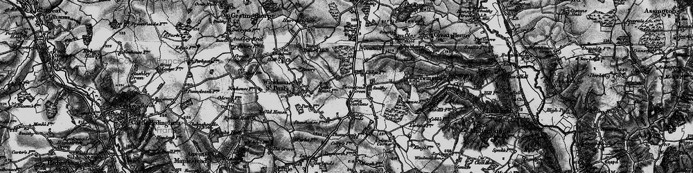 Old map of Long Gardens in 1895