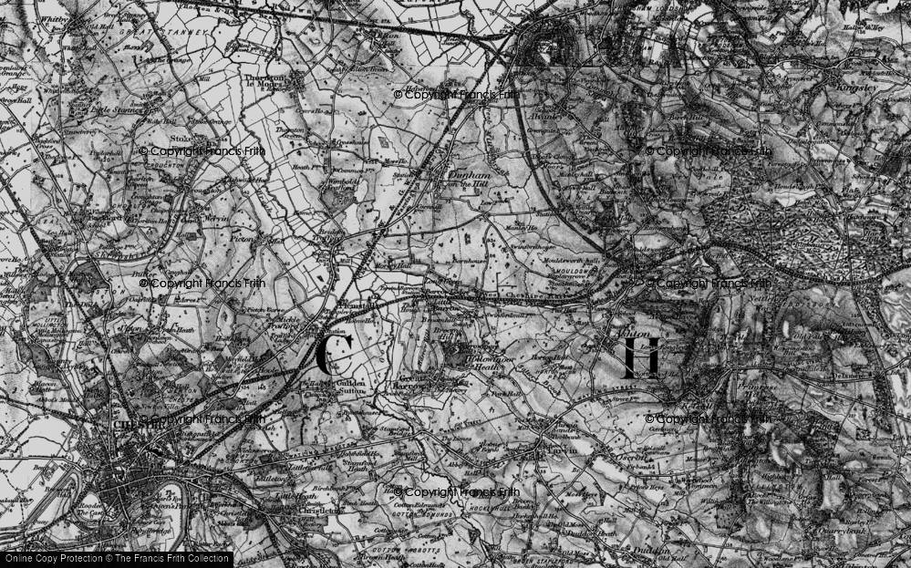 Old Map of Long Green, 1896 in 1896