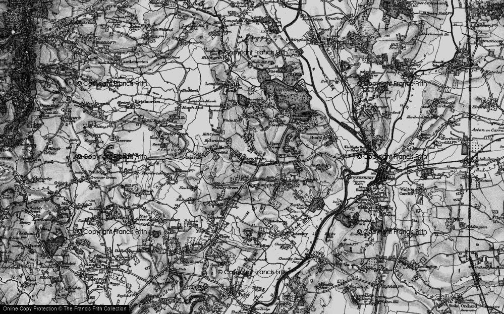 Old Map of Long Green, 1896 in 1896