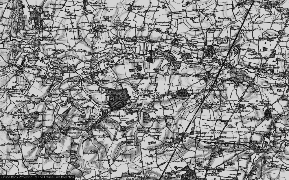 Old Map of Long Green, 1898 in 1898