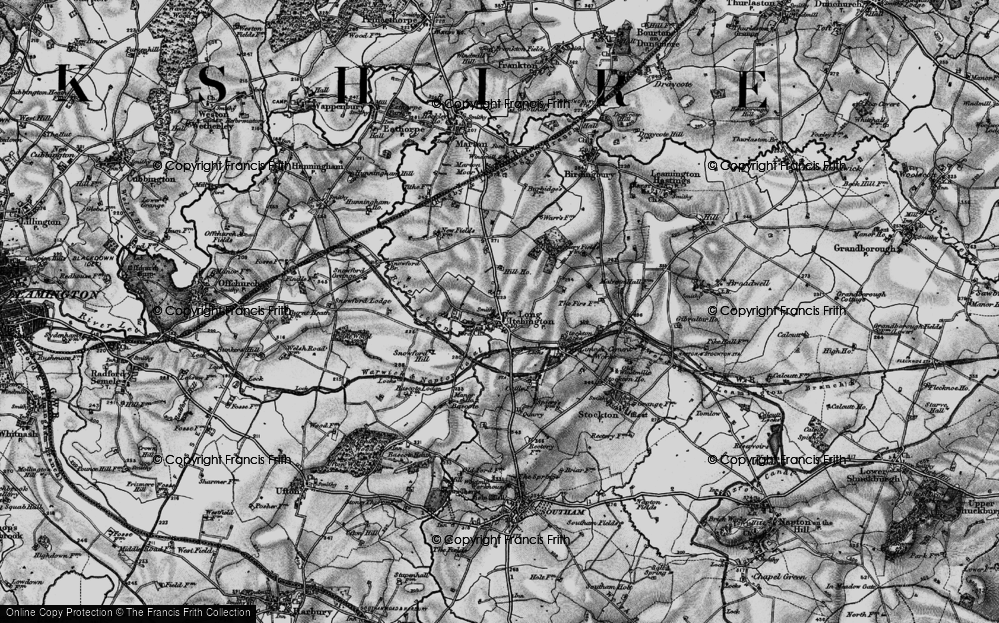 Old Map of Long Itchington, 1898 in 1898