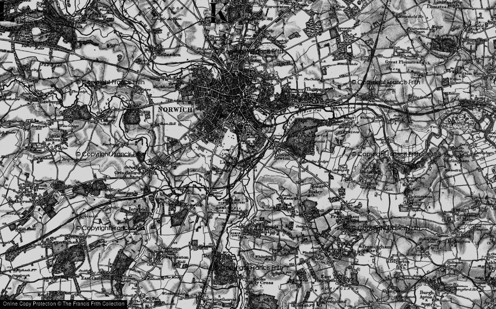 Old Map of Long John's Hill, 1898 in 1898