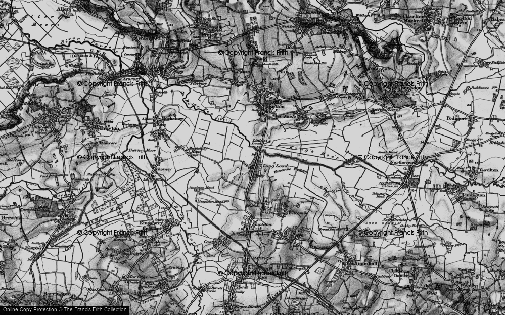 Old Map of Historic Map covering Witcombe Bottom in 1898