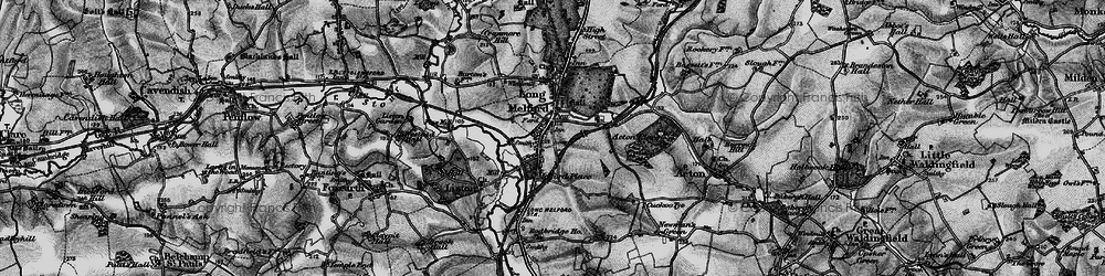 Old map of Long Melford in 1895