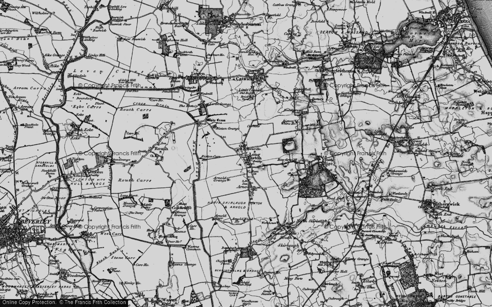 Old Map of Long Riston, 1897 in 1897