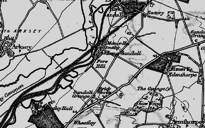 Old map of Long Sandall in 1895