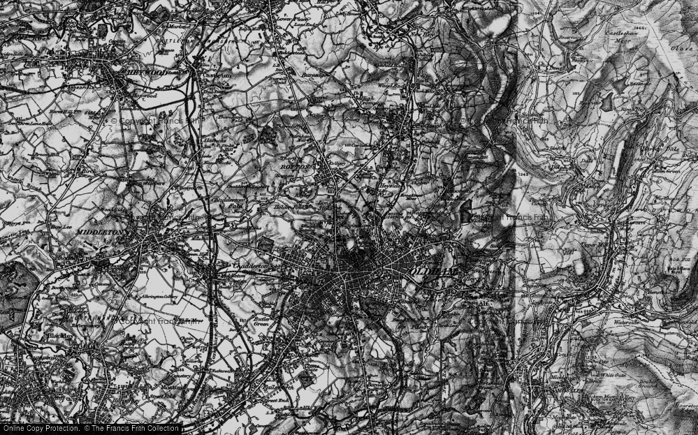 Old Map of Long Sight, 1896 in 1896