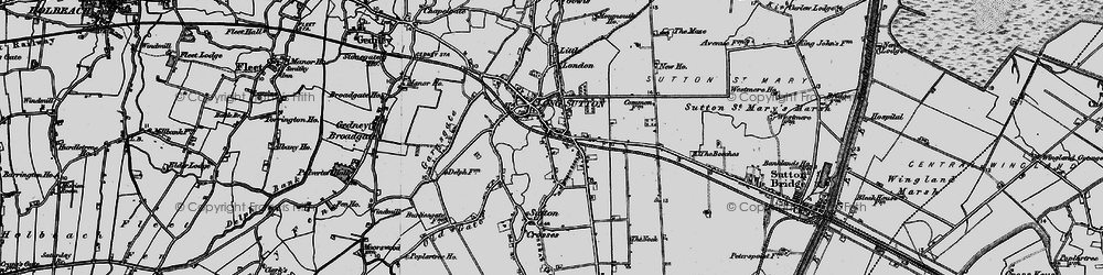 Old map of Long Sutton in 1898