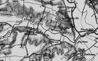 Old map of Long Whatton in 1895