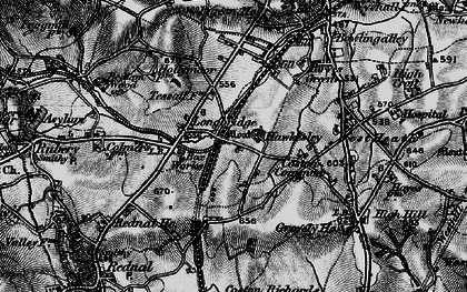 Old map of Longbridge in 1899