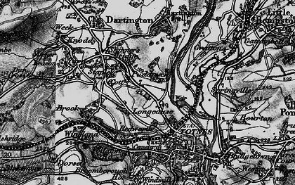Old map of Longcause in 1898