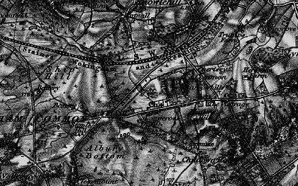 Old map of Longcross in 1896