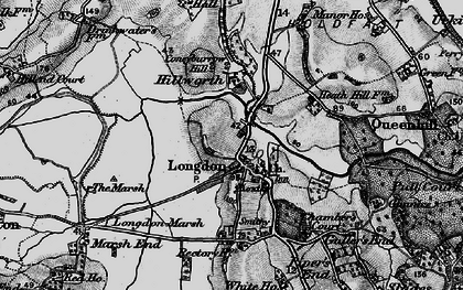 Old map of Longdon in 1898