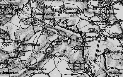 Old map of Longdon Hill End in 1898