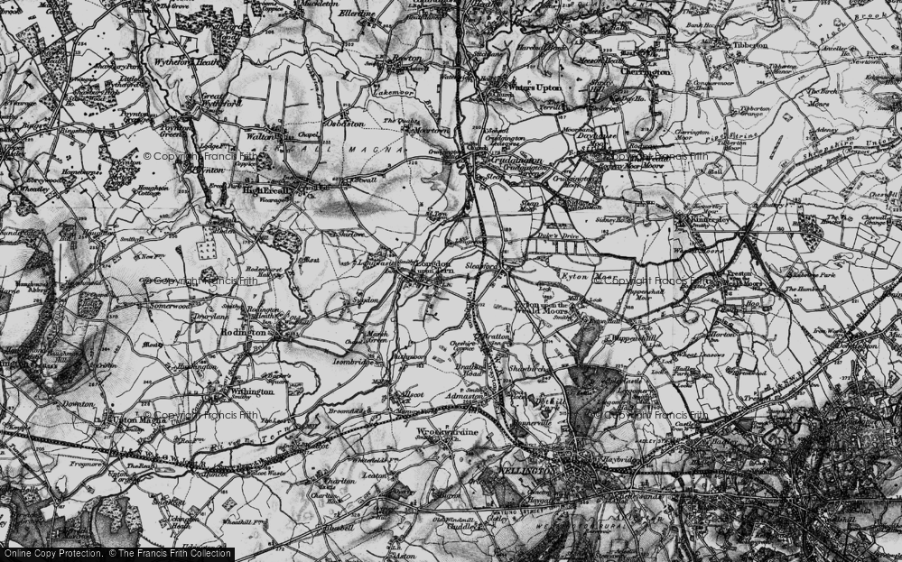 Old Map of Longdon on Tern, 1899 in 1899