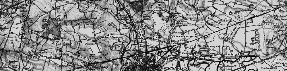 Old map of Longford in 1896